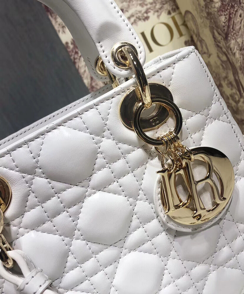 Christian Dior Lady Dior My Abcdior Bag White